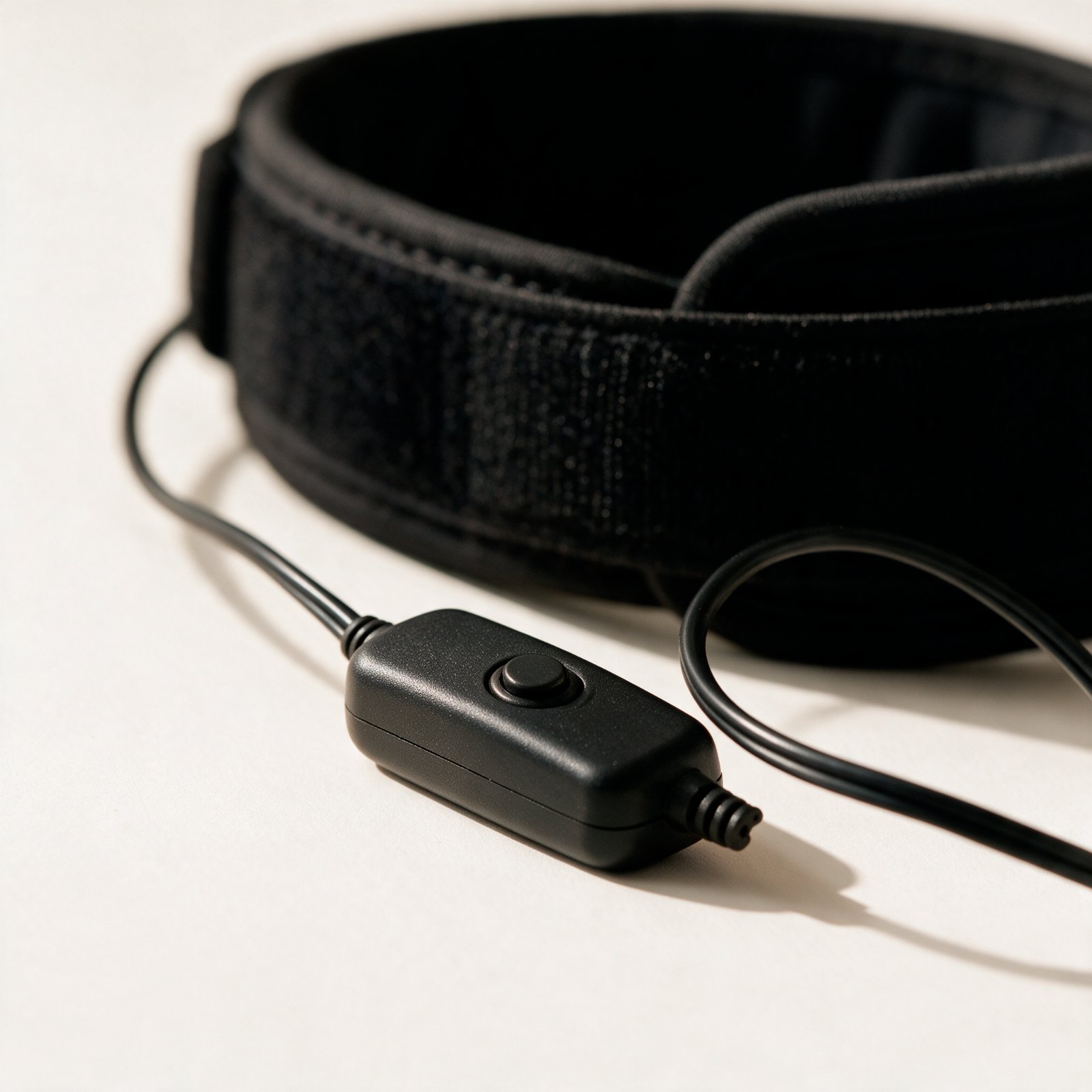 Close-up of the Band’s inline controller pod and its single button